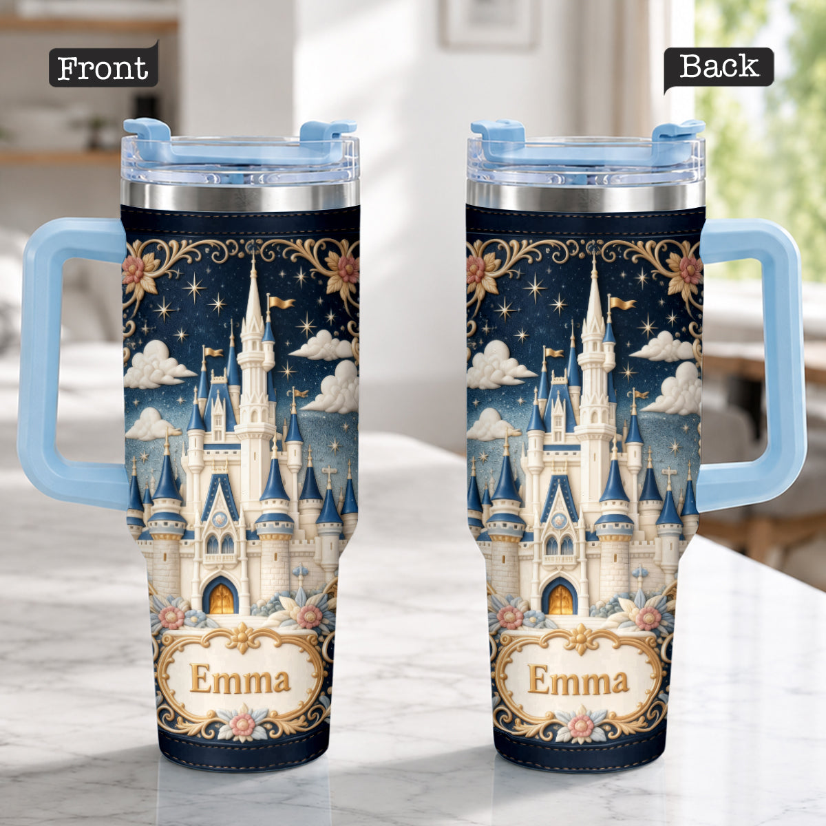 Magic Castle - Personalized Dream Trip Tumbler With Handle