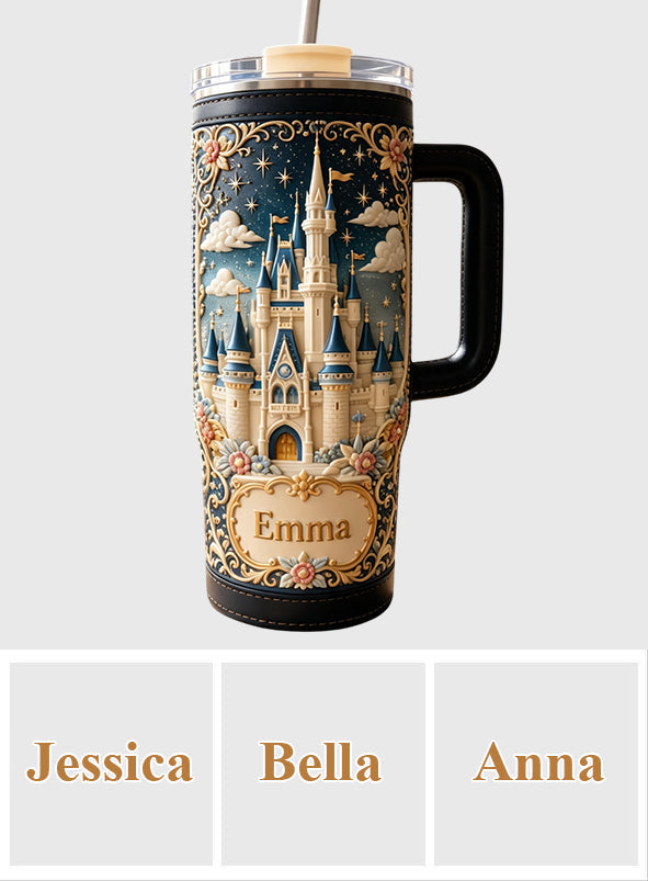 Magic Castle - Personalized Dream Trip Tumbler With Handle