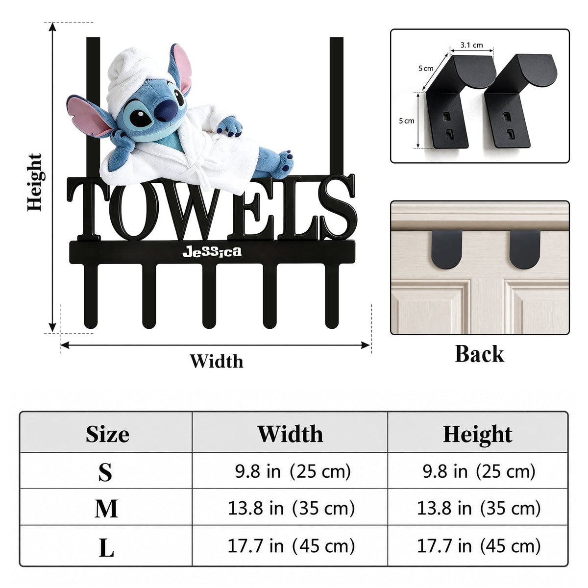 Relax - Personalized Ohana Metal Door Hooks