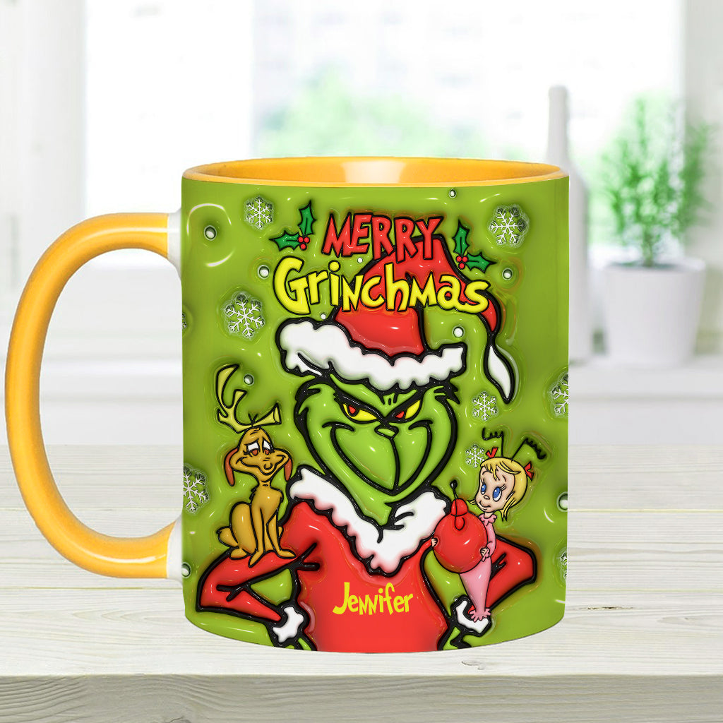 Merry Grinchmas - Personalized Stole Christmas Accent Mug