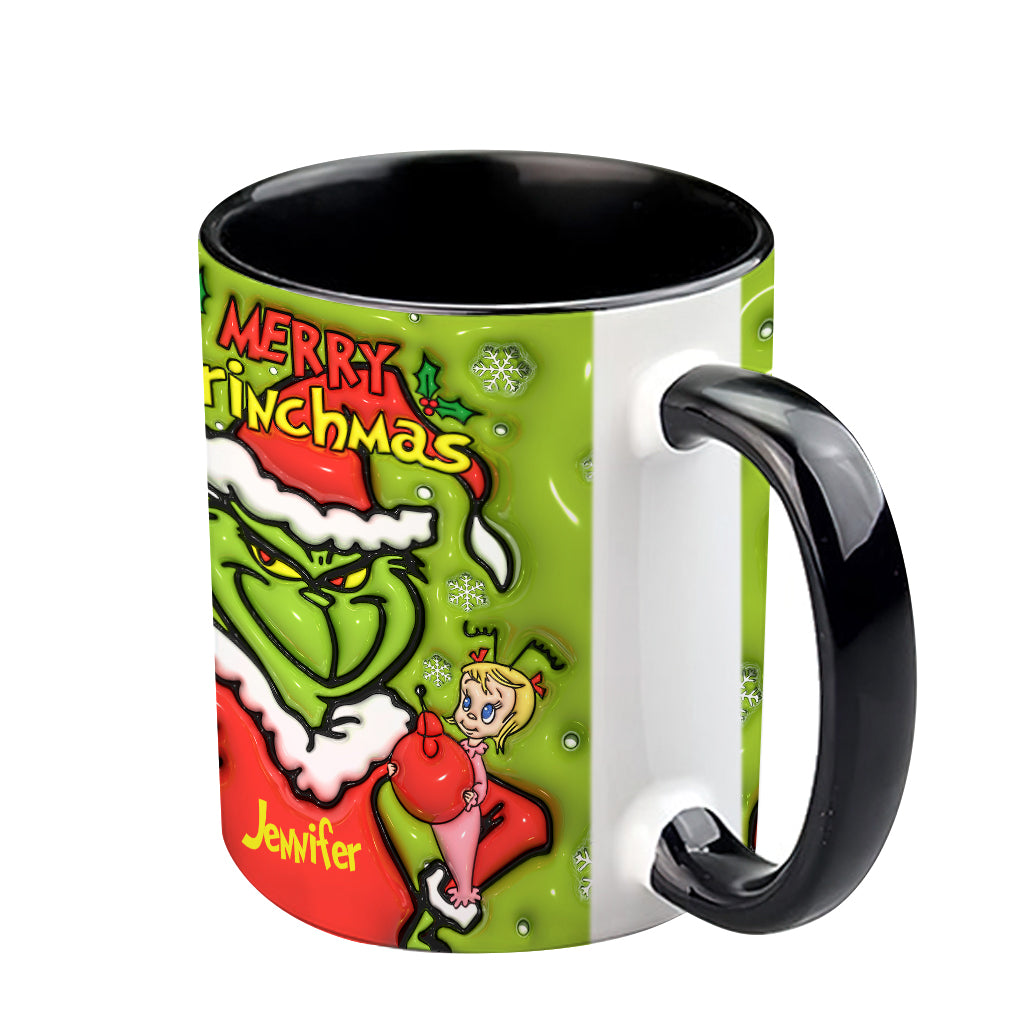 Merry Grinchmas - Personalized Stole Christmas Accent Mug