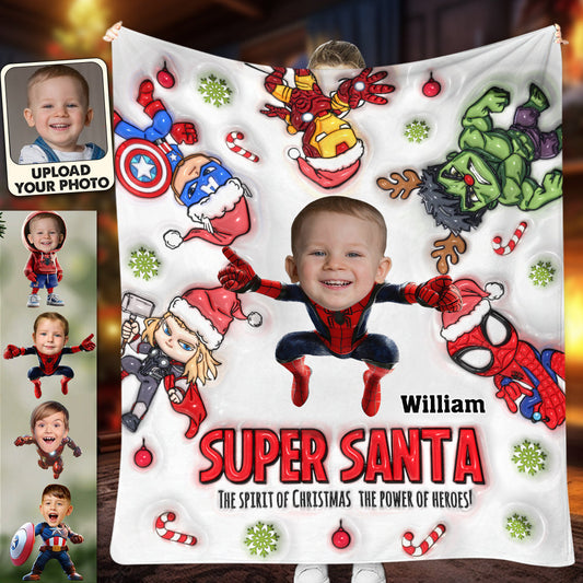 Super Santa - Personalized Kid Blanket
