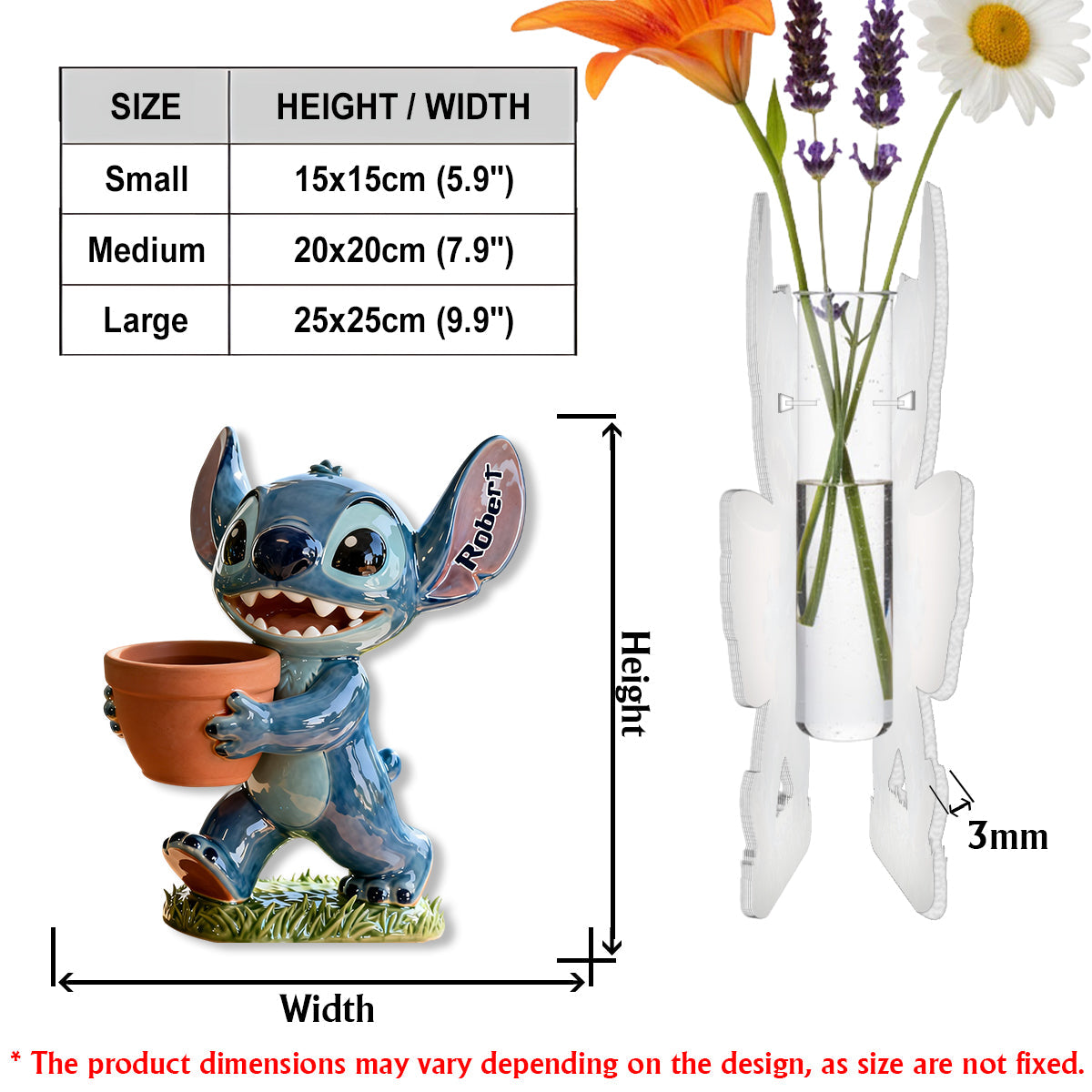 Ohana Means Family - Personalized Ohana Custom Shape Acrylic Flower Vase