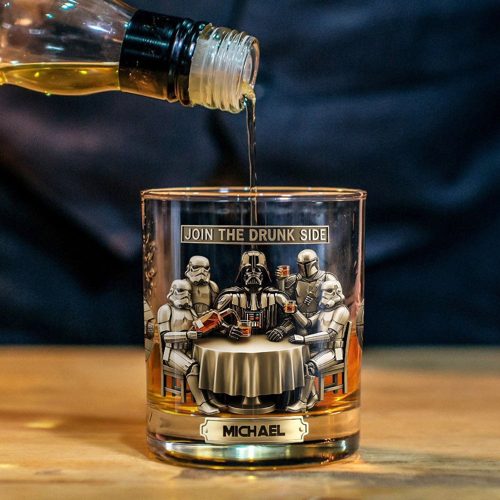 Join The Drunk Side - Personalized The Force Whiskey Glass