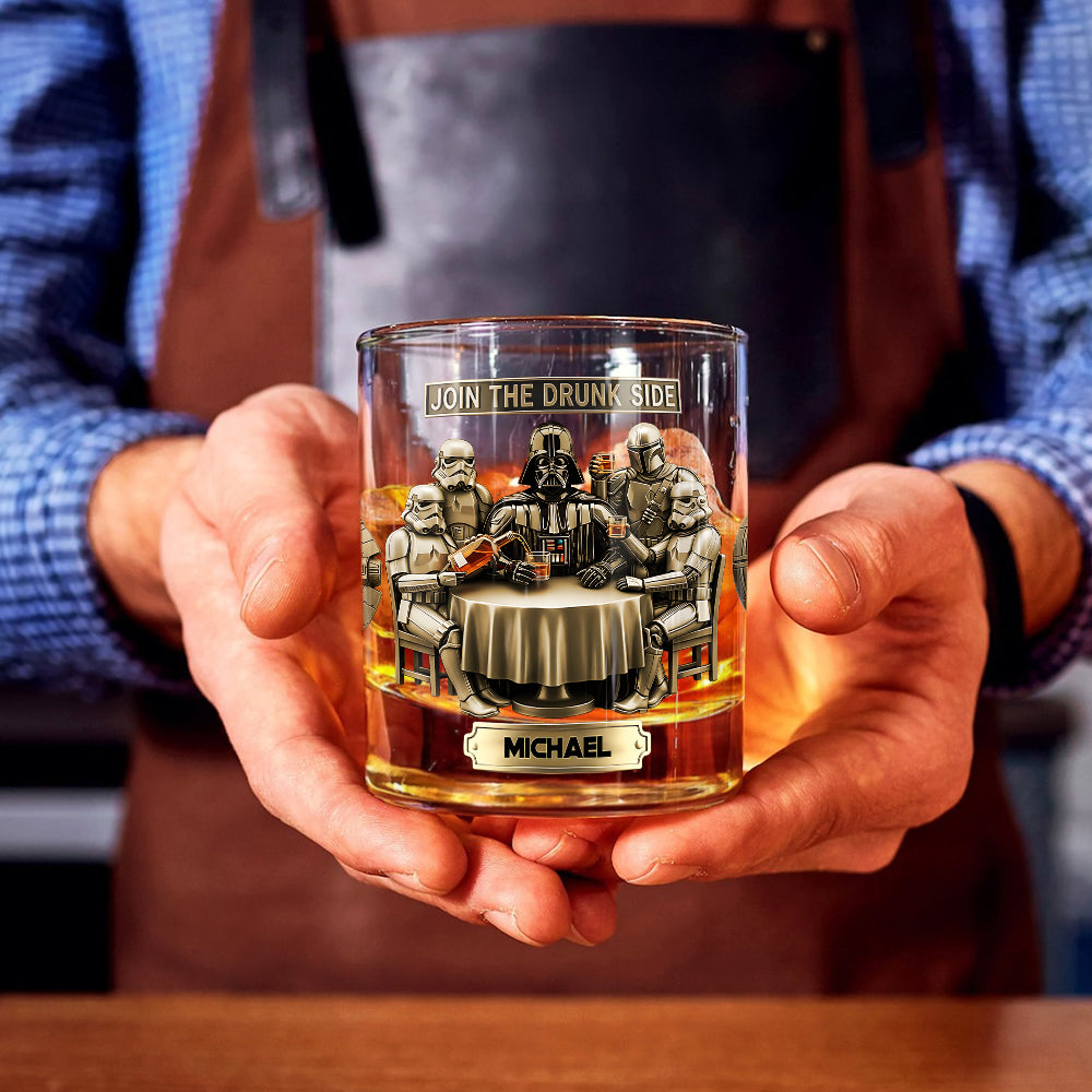 Join The Drunk Side - Personalized The Force Whiskey Glass