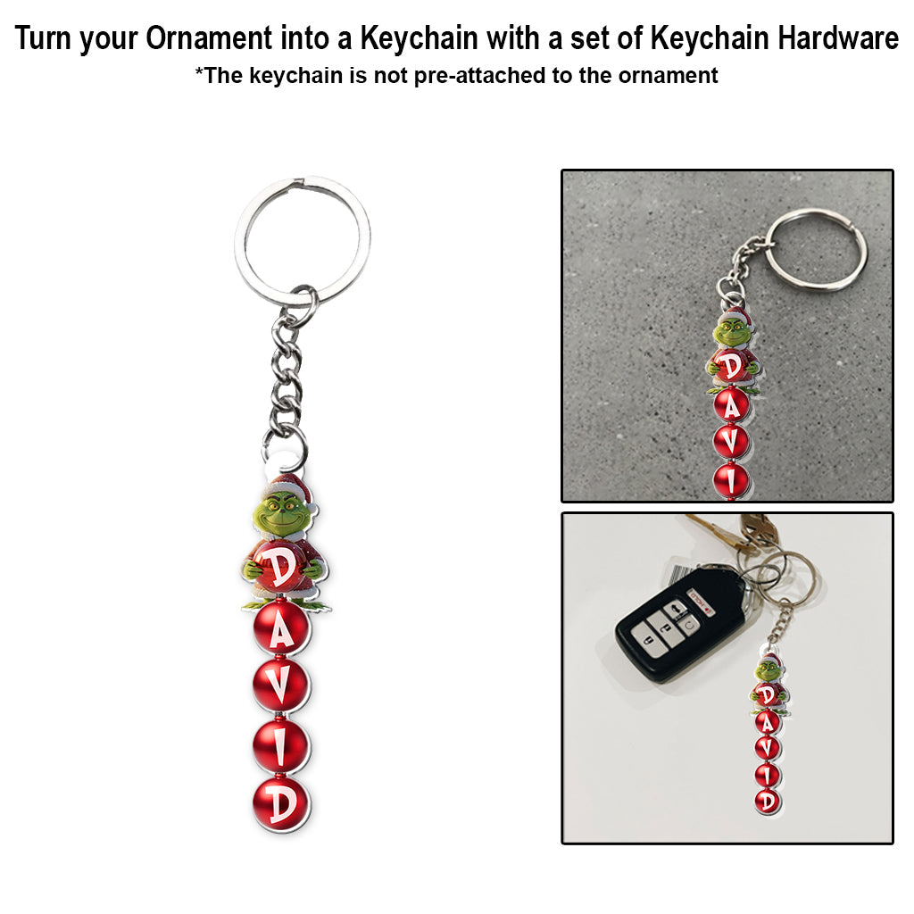 Merry Grinchmas - Personalized Stole Christmas Transparent Ornament