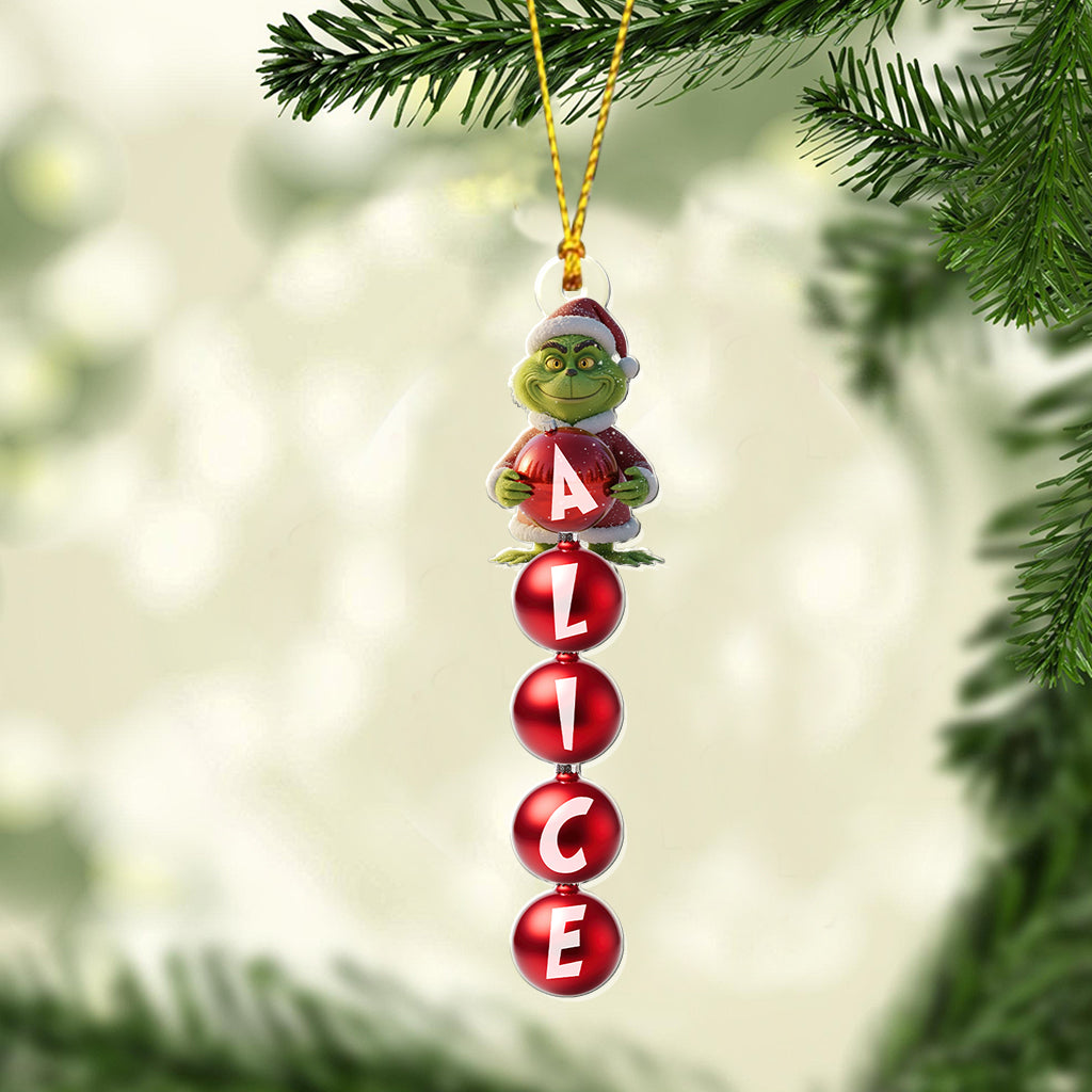 Merry Grinchmas - Personalized Stole Christmas Transparent Ornament