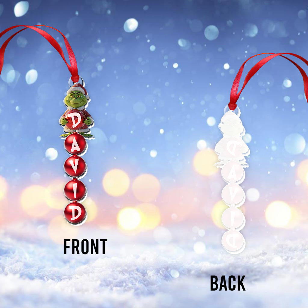 Merry Grinchmas - Personalized Stole Christmas Transparent Ornament