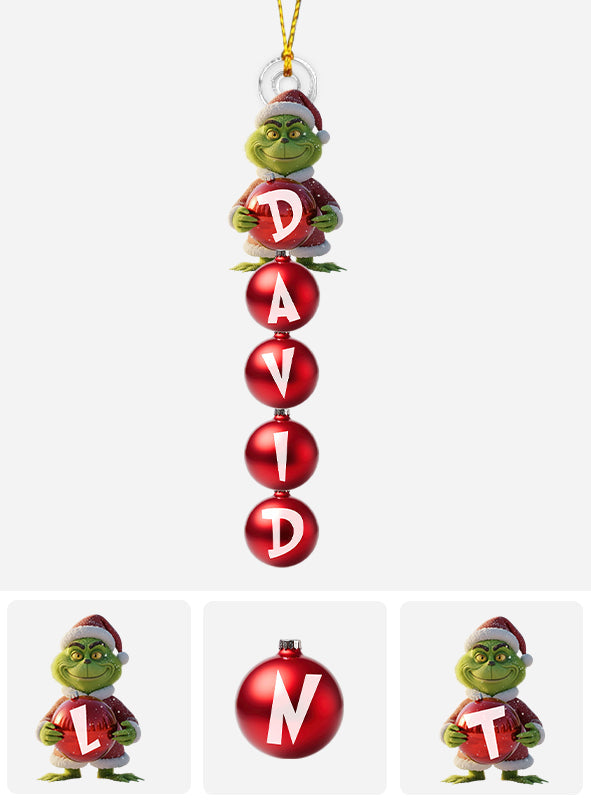 Merry Grinchmas - Personalized Stole Christmas Transparent Ornament