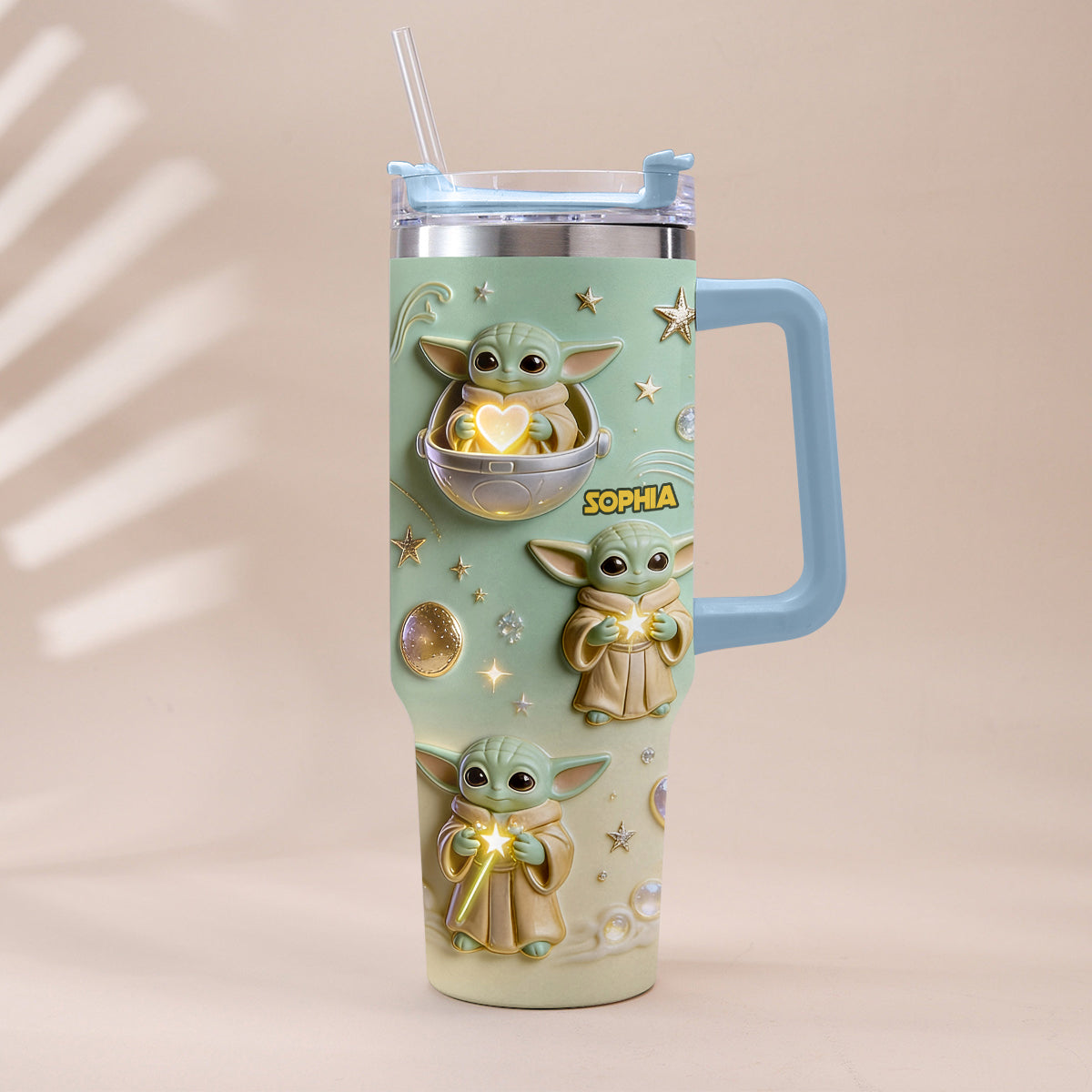 Cute Baby - Personalized The Force Tumbler With Plush Charm