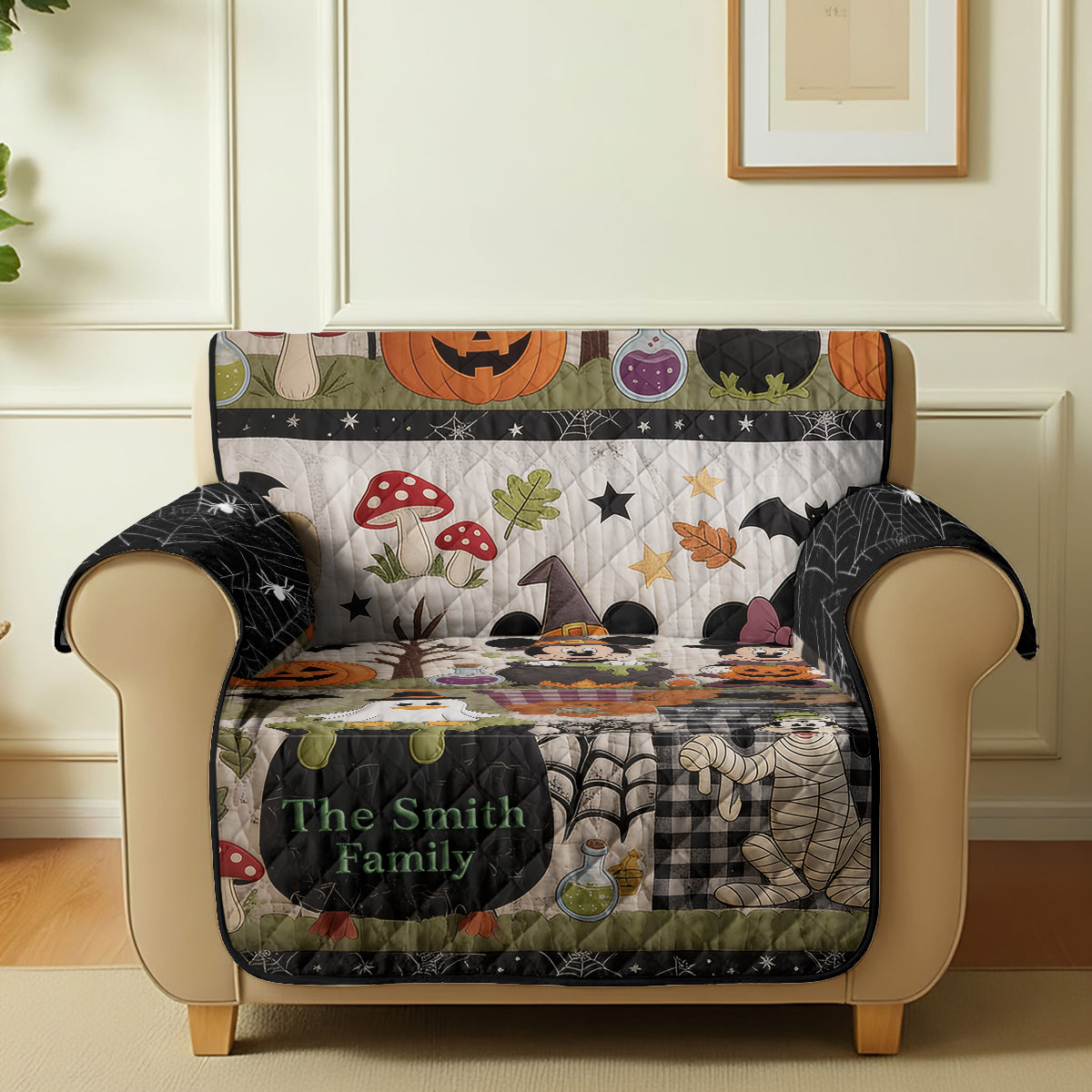 Cute Halloween Character - Personalized Mouse Quilted Sofa/Couch Cover
