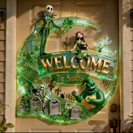 Gothic St. Patrick Inspired - Personalized Nightmare LED Light Acrylic Sign