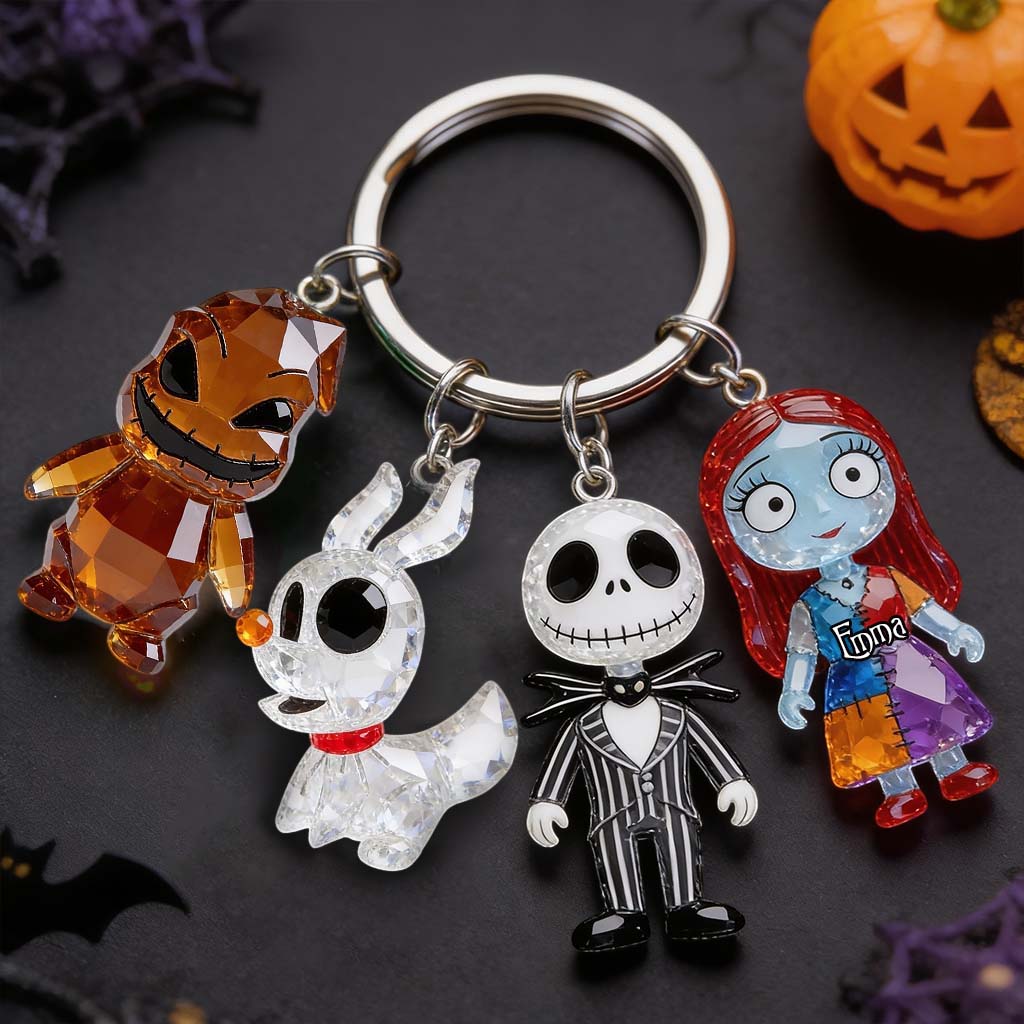 Halloween Vibes - Personalized Nightmare Premium Keychain With Charms