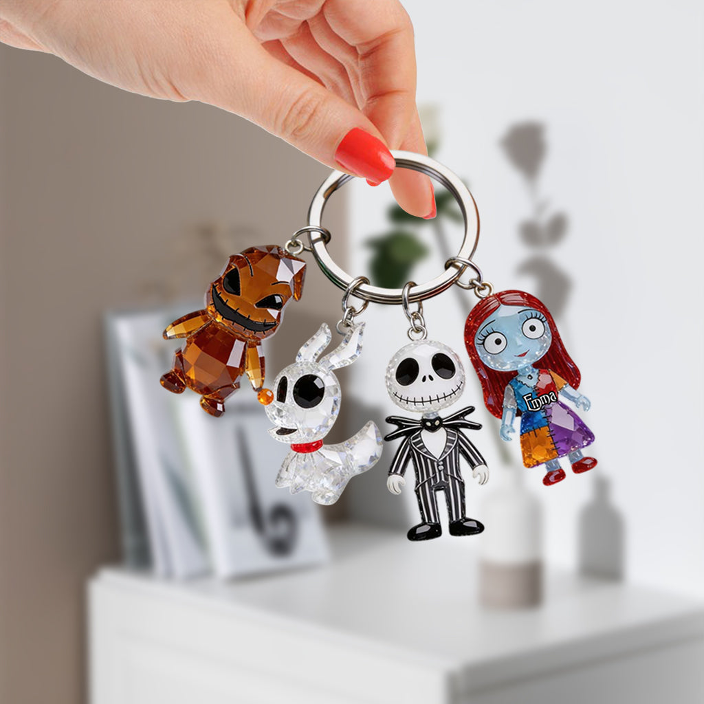 Halloween Vibes - Personalized Nightmare Premium Keychain With Charms