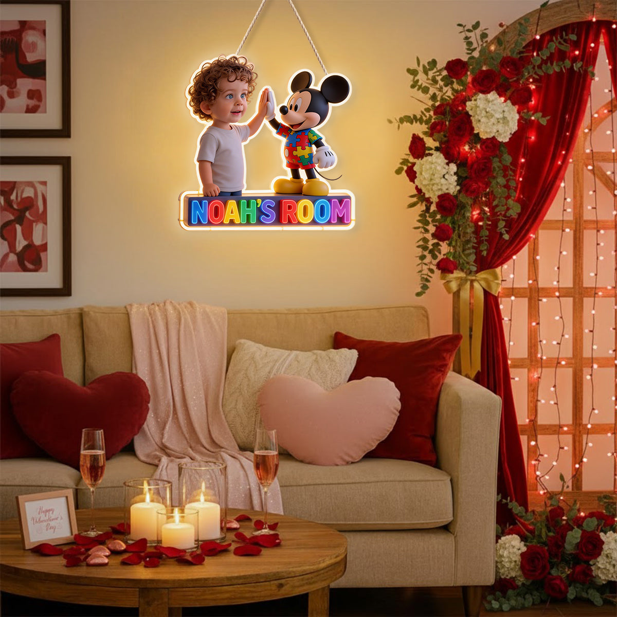 Custom Any Photo - Personalized Autism Awareness LED Light Acrylic Sign