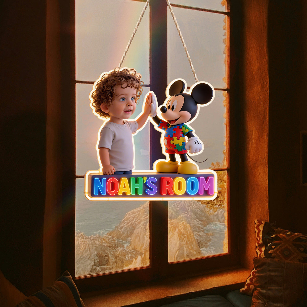 Custom Any Photo - Personalized Autism Awareness LED Light Acrylic Sign