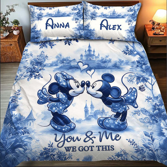 You & Me We Got This - Personalized Mouse Quilt Set