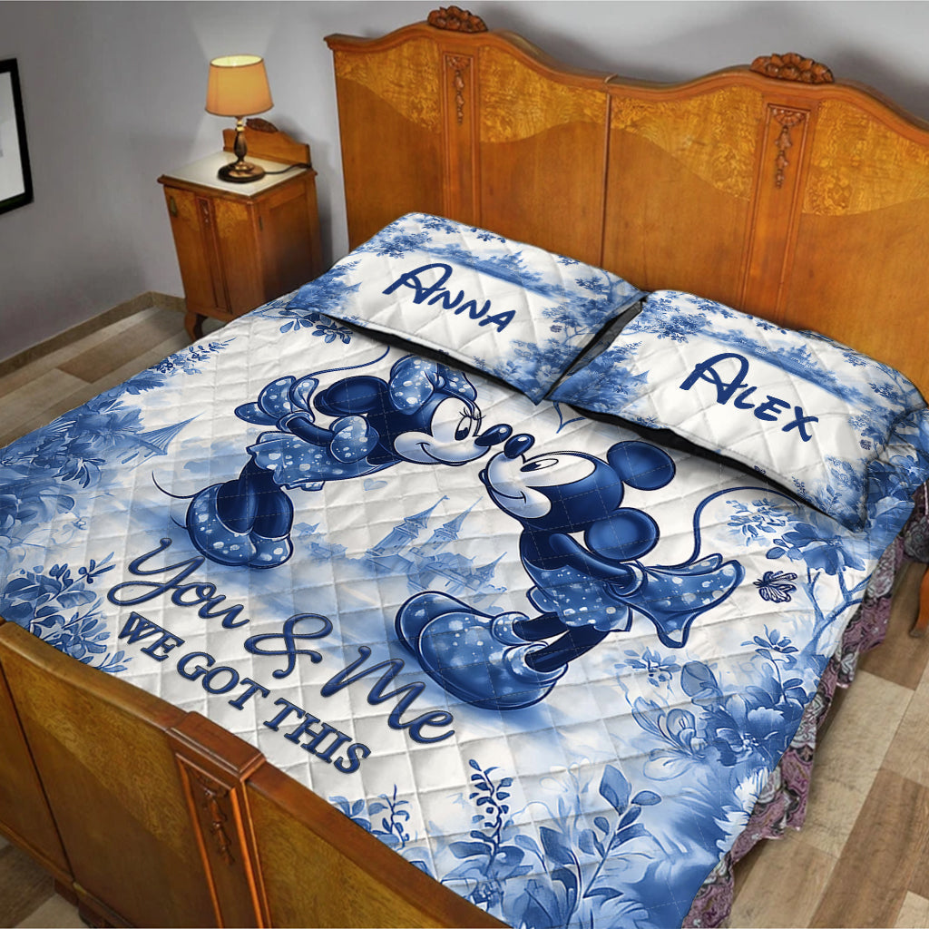 You & Me We Got This - Personalized Mouse Quilt Set