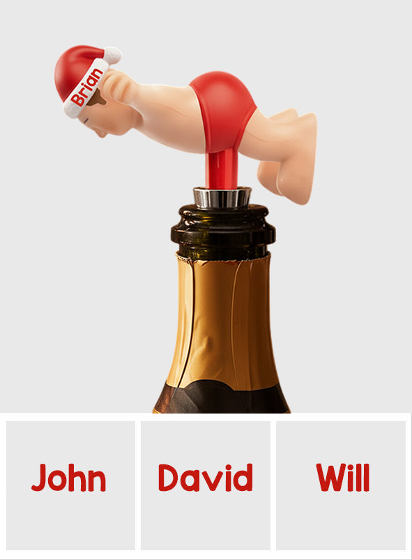 Naughty Christmas - Perfect Xmas Gift For Him - Personalized Stole Christmas Bottle Stopper