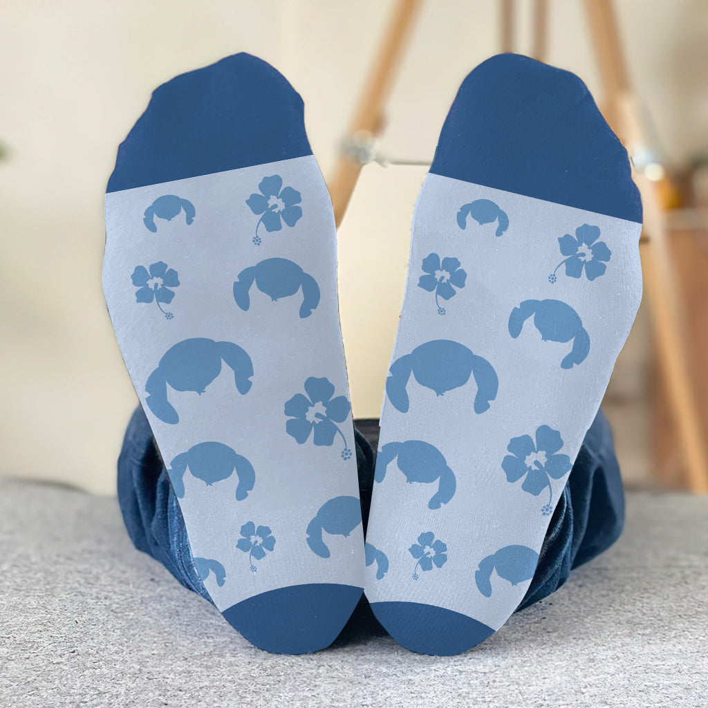 Just A Girl Who Loves Stitch - Personalized Ohana Socks With Plush Doll