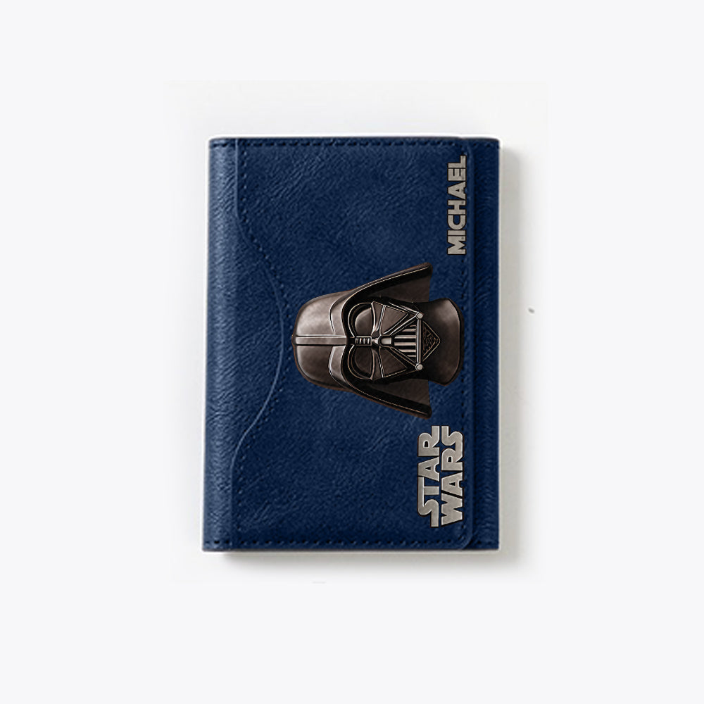 The Black Armored Commander Custom Name - Personalized The Force Magsafe Wallet