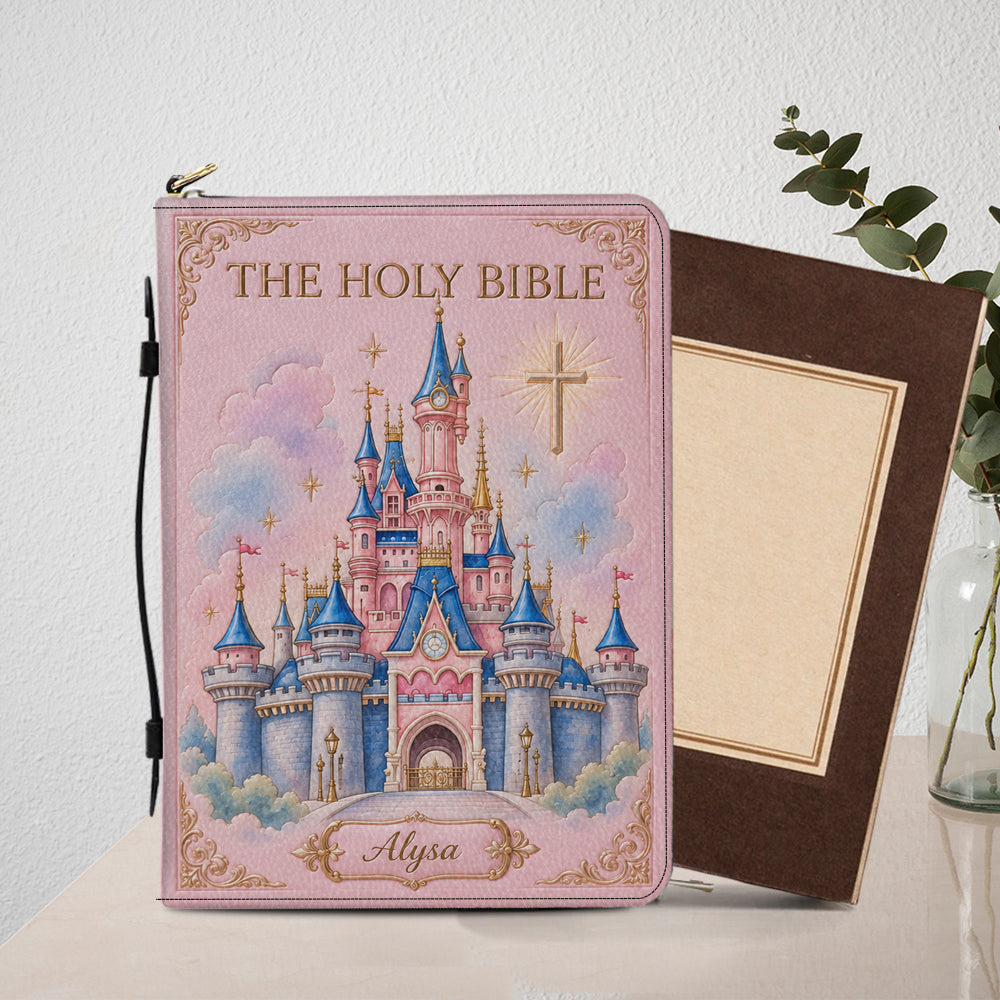 Church & Castle - Personalized Dream Trip Leather Bible Cover Bag