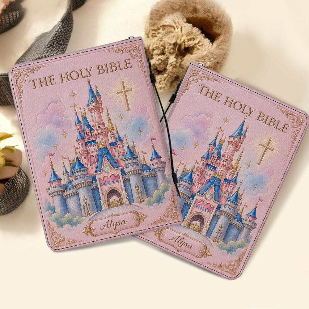 Church & Castle - Personalized Dream Trip Leather Bible Cover Bag