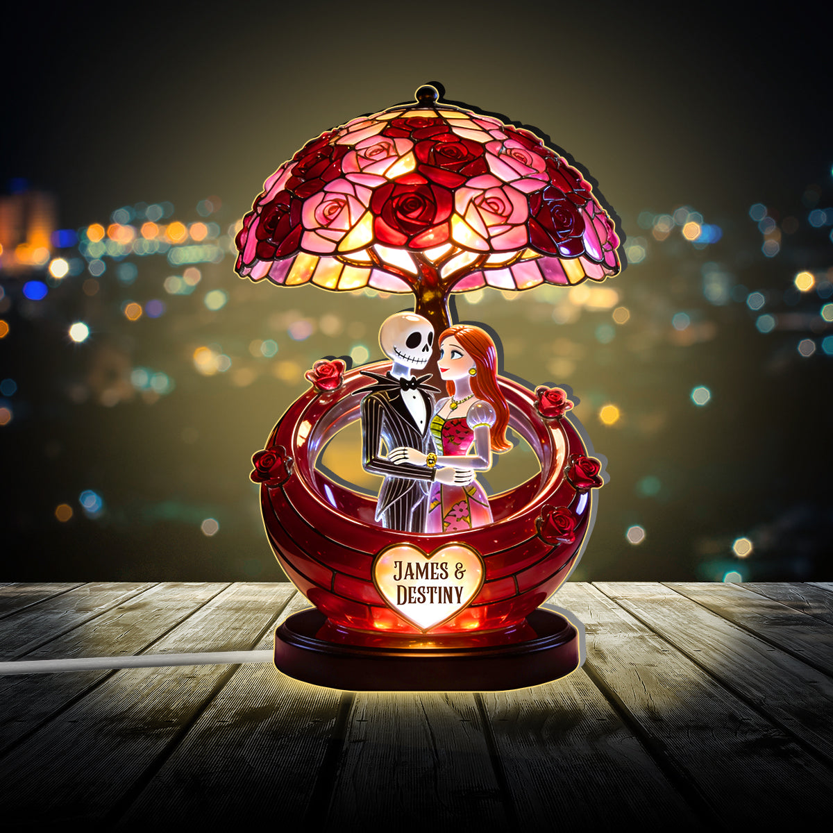 From Our First Kiss Till Our Last Breath - Personalized Nightmare Acrylic LED Night Light