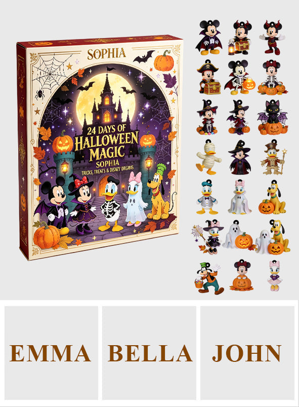 Halloween Magic - Personalized Mouse Advent Calendar With Ornaments