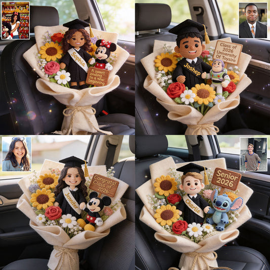 Magical Graduation Bouquet Of Dream - Personalized Graduation Premium Faux Fur Pillow