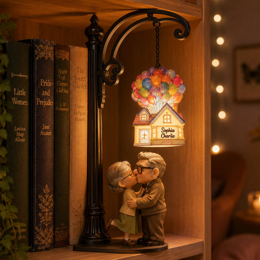 My Greatest Adventure - Personalized Up Movie Couple Bookshelf Lamp