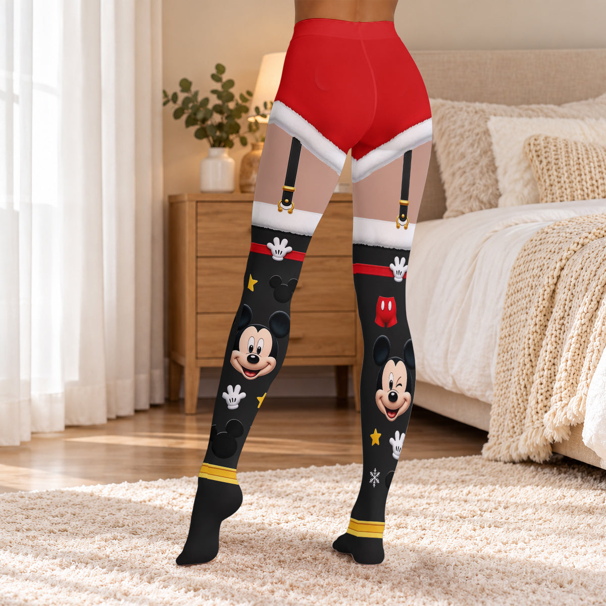 Funny Naughty Mouse - Personalized Mouse Women Pantyhose Tights