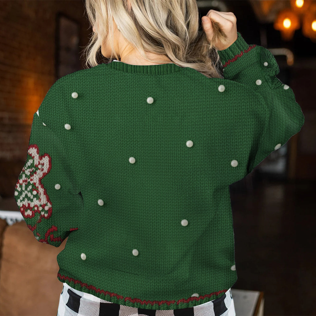 Naughty Greenmas Mood - Personalized Stole Christmas Ugly Sweater