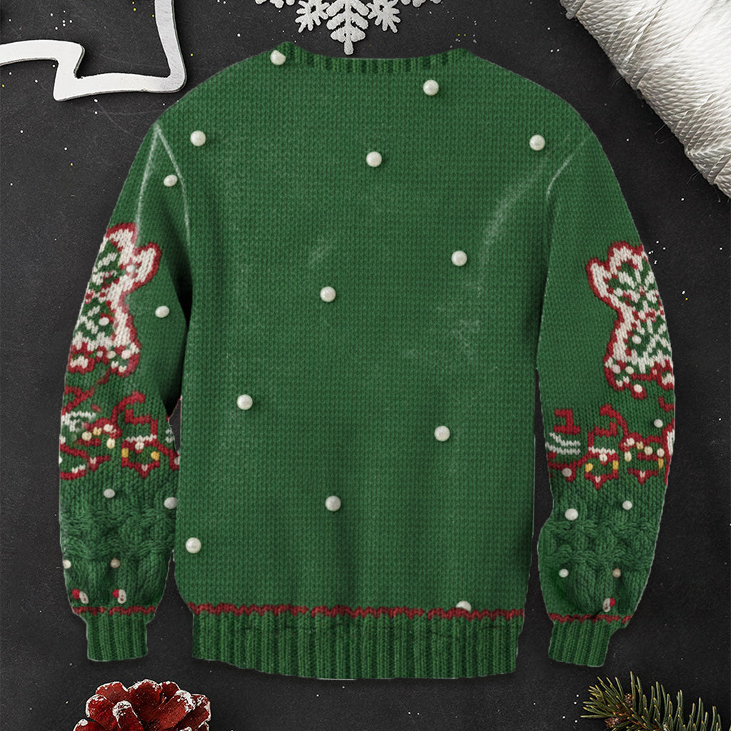 Naughty Greenmas Mood - Personalized Stole Christmas Ugly Sweater