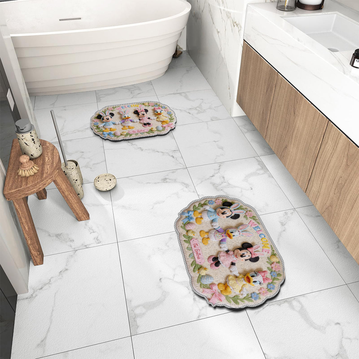 Easter Magic Friends - Personalized Mouse Non-Slip Tufted Rug