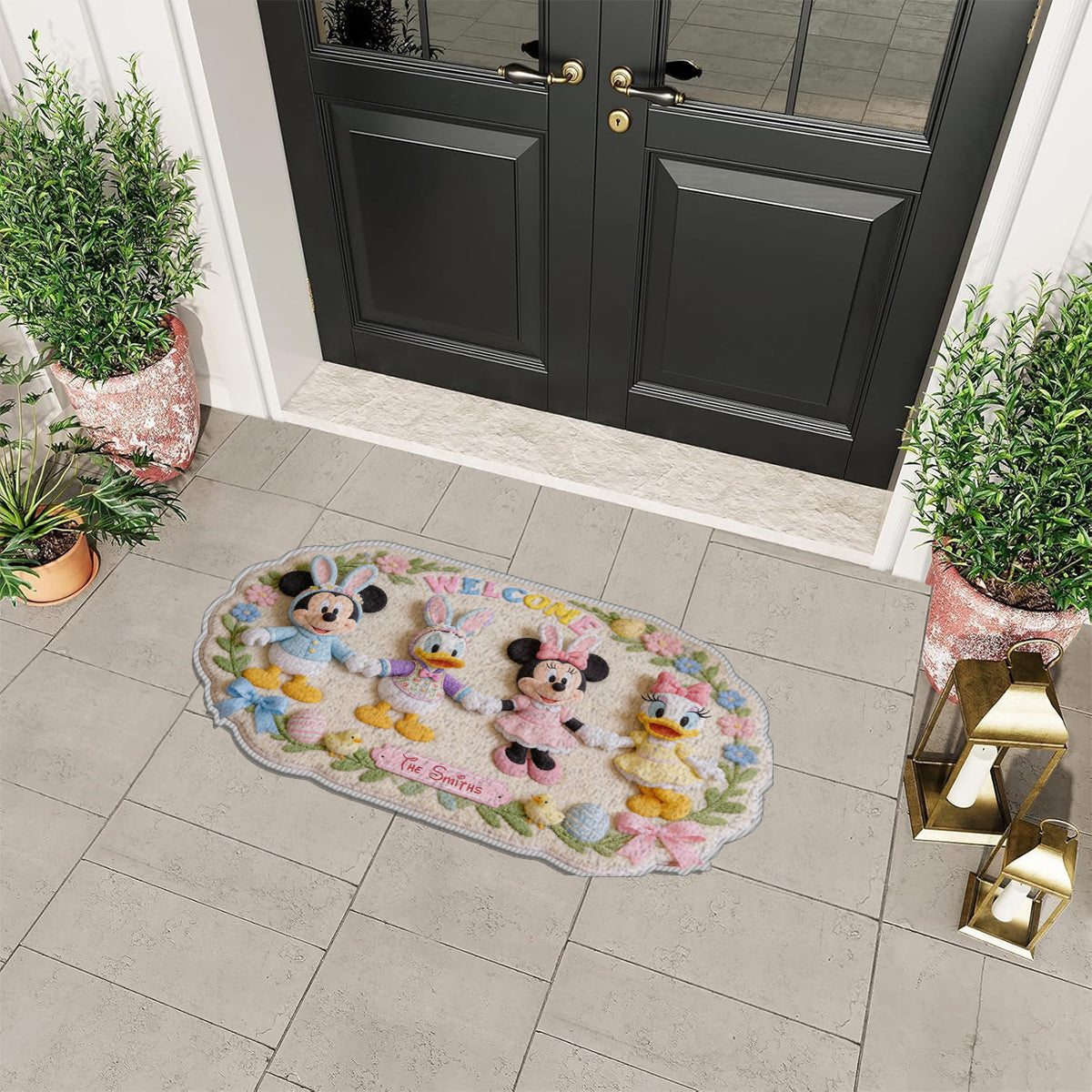 Easter Magic Friends - Personalized Mouse Non-Slip Tufted Rug