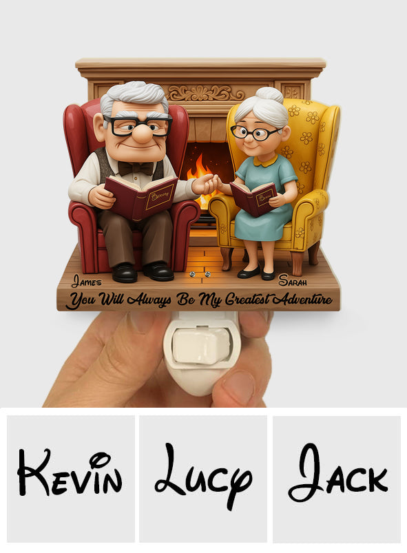 My Greatest Adventure - Personalized Couple Acrylic Plug-In Night Light