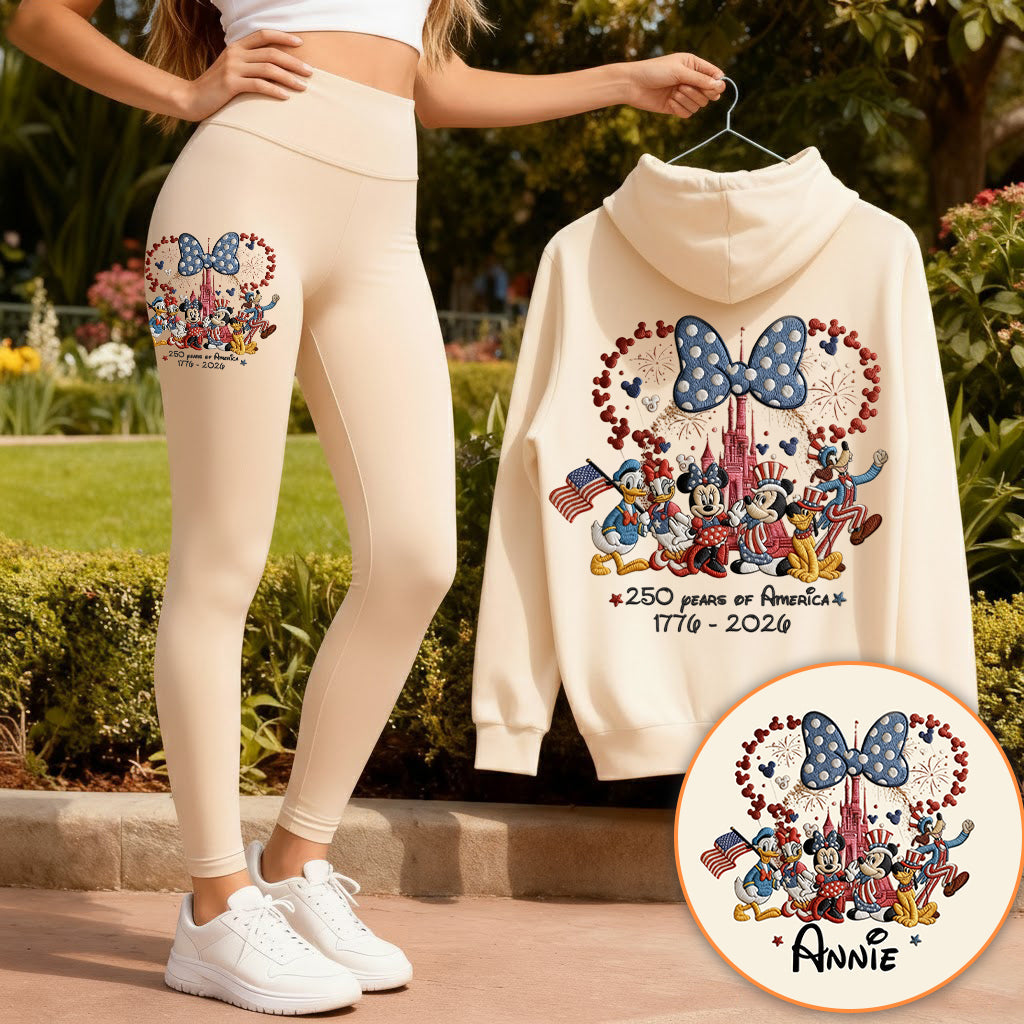 250 Years Of America - Personalized Mouse Hoodie and Leggings