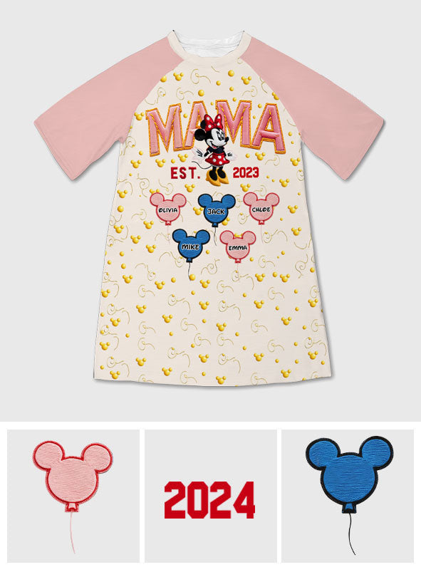 Magic Mom - Personalized Mouse Sleep T-shirt Dress