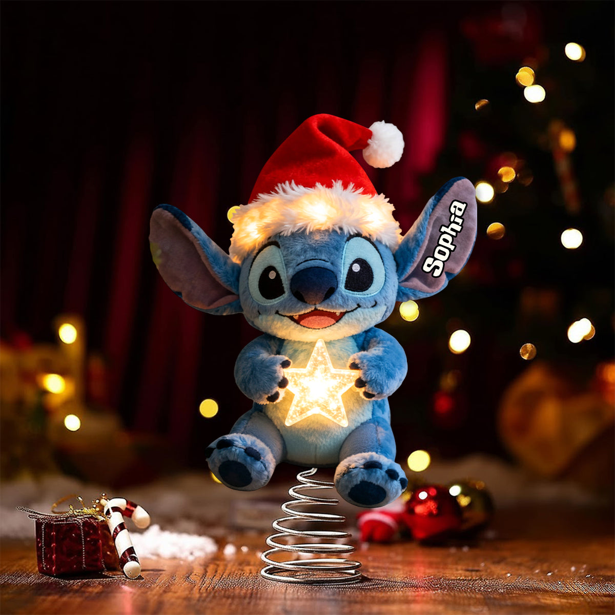 Ohana Christmas - Personalized Ohana LED Light Tree Topper