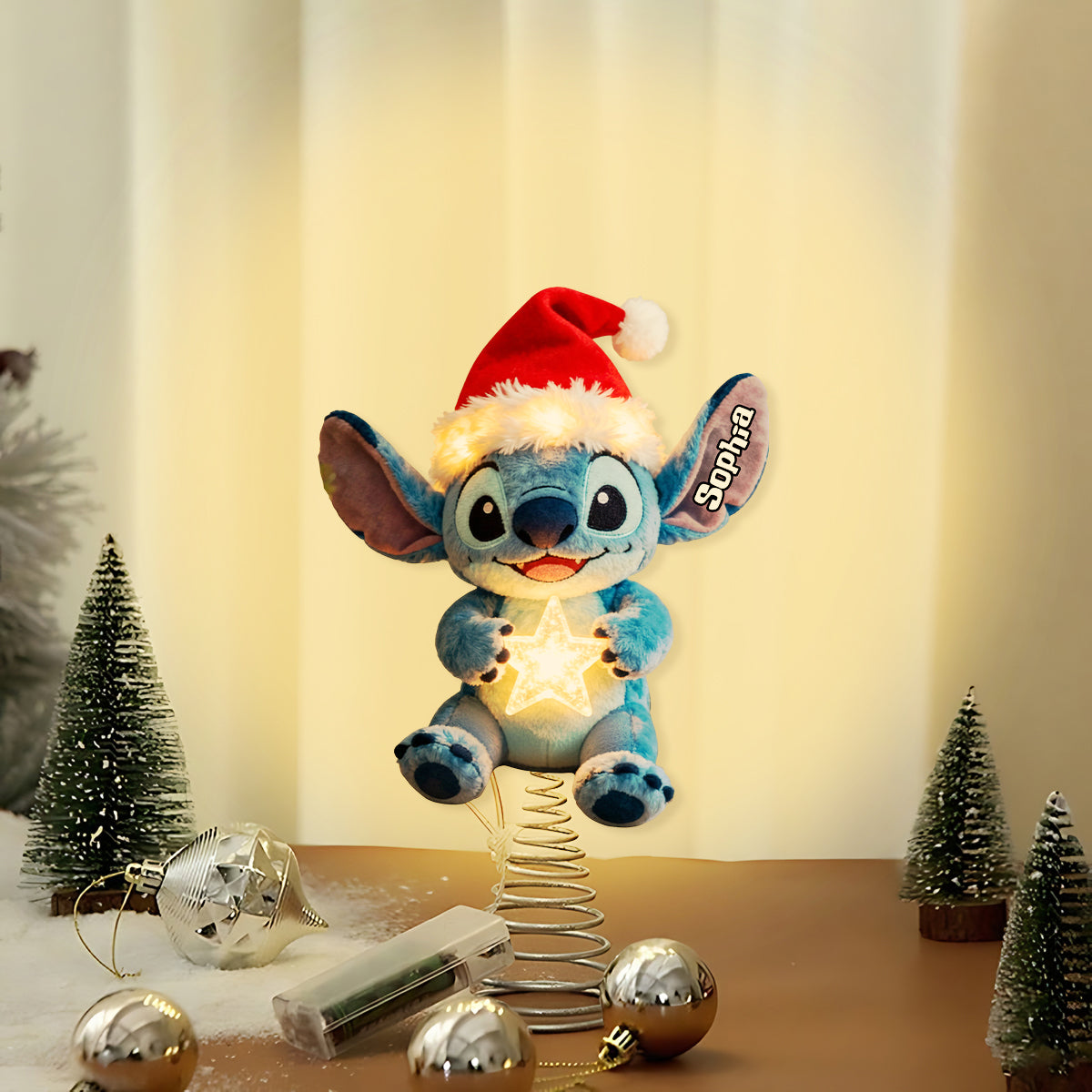 Ohana Christmas - Personalized Ohana LED Light Tree Topper