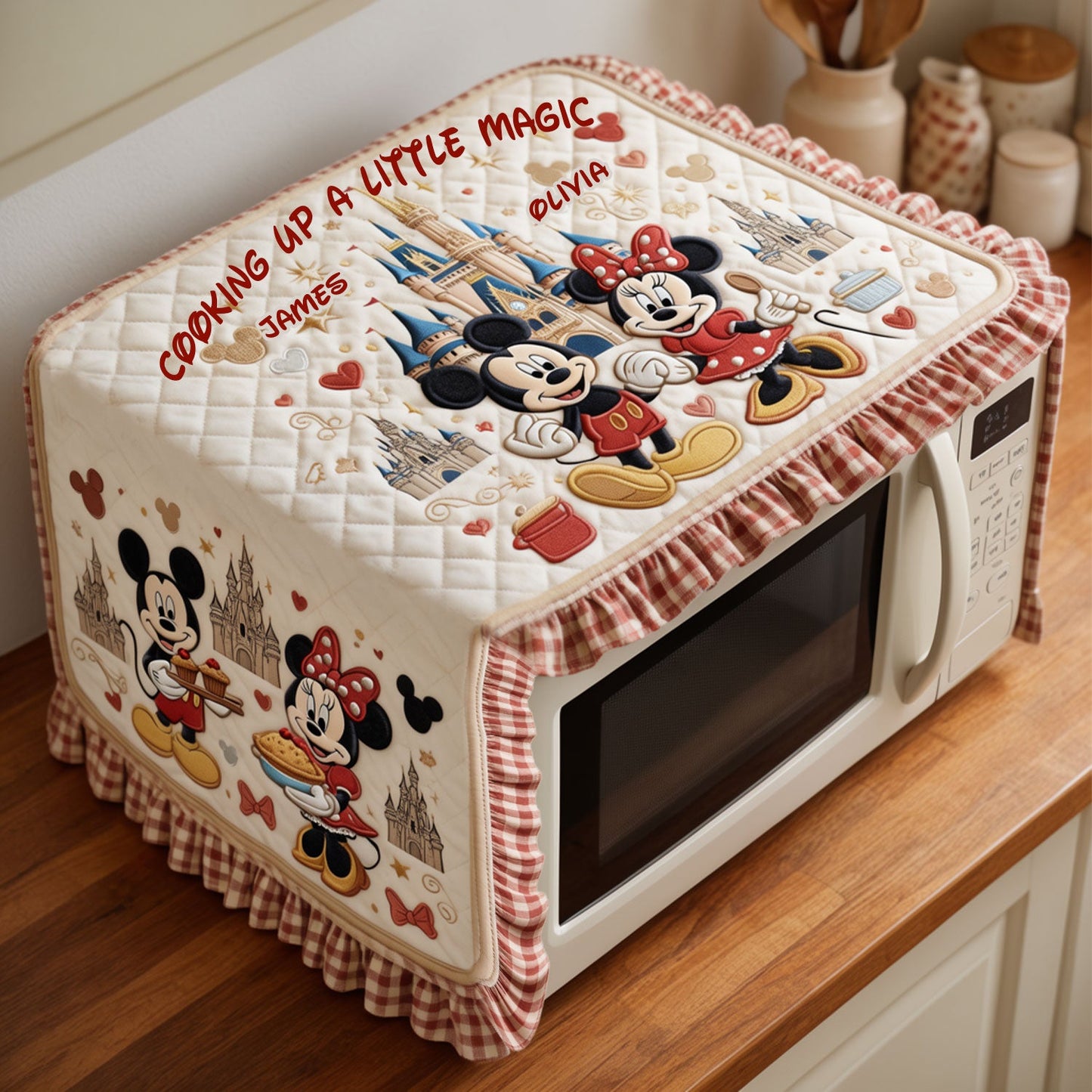 Happily Ever After - Personalized Mouse Custom Shape Microwave Oven Cover