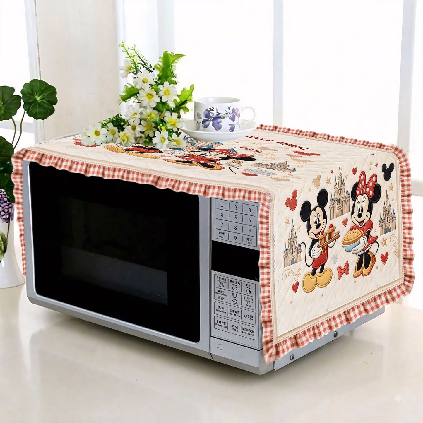 Happily Ever After - Personalized Mouse Custom Shape Microwave Oven Cover