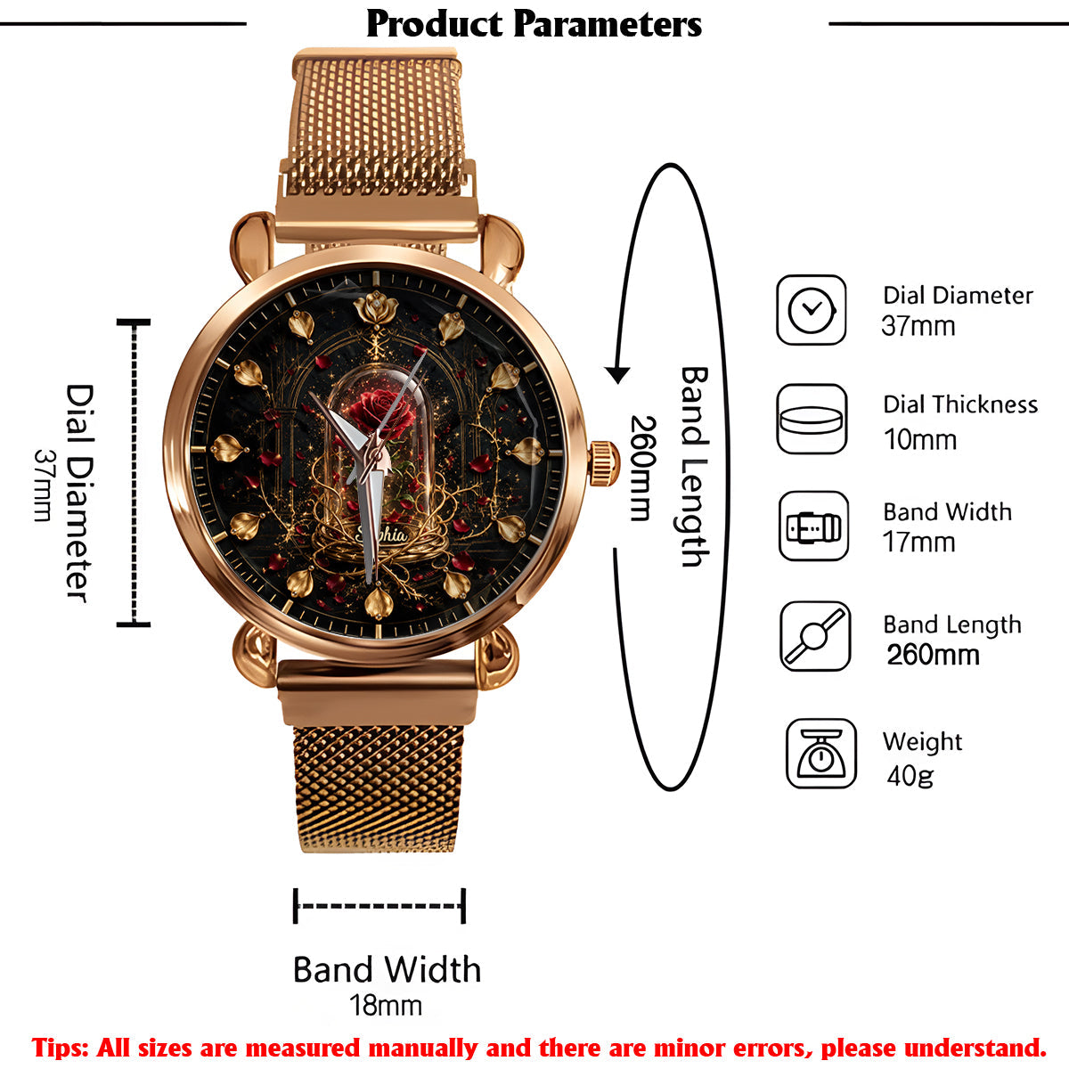 Tale As Old As Time - Personalized Beauty And The Beast Women Hand Watch
