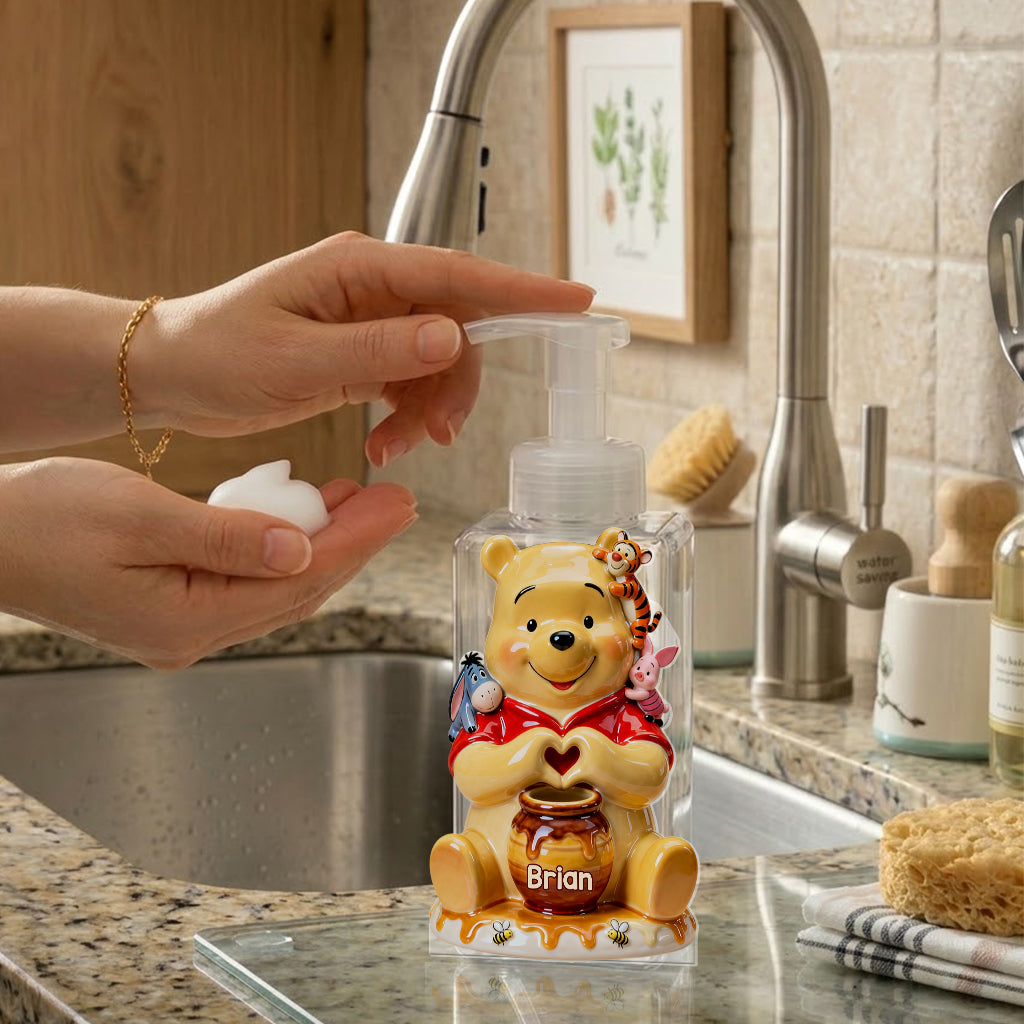 Honey Bear - Personalized Yellow Bear Soap Dispenser