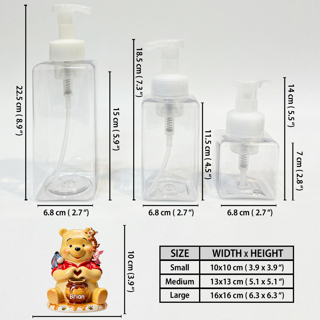 Honey Bear - Personalized Yellow Bear Soap Dispenser