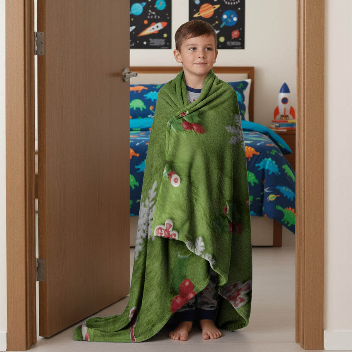 Merry Grinchmas - Personalized Stole Christmas Wearable Blanket