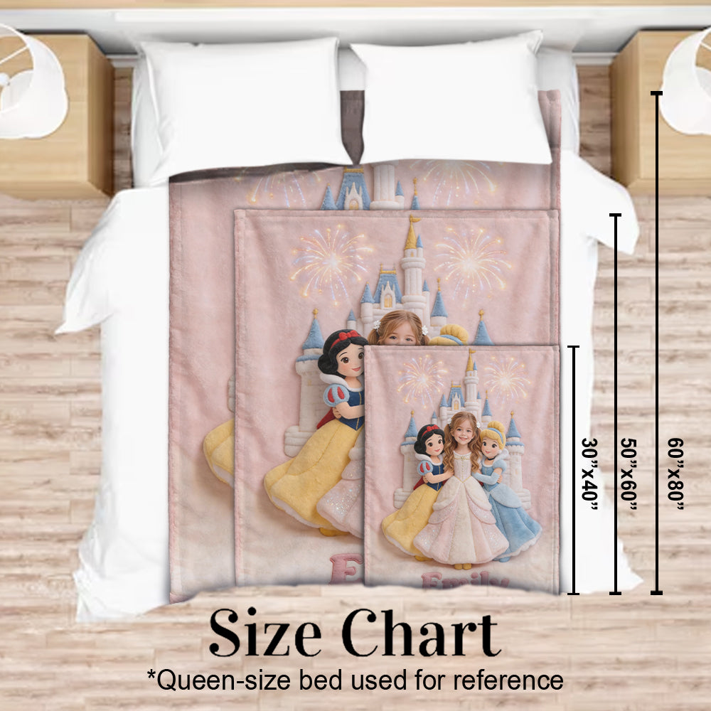 Custom Any Photo Magical Princesses - Personalized Mouse Blanket