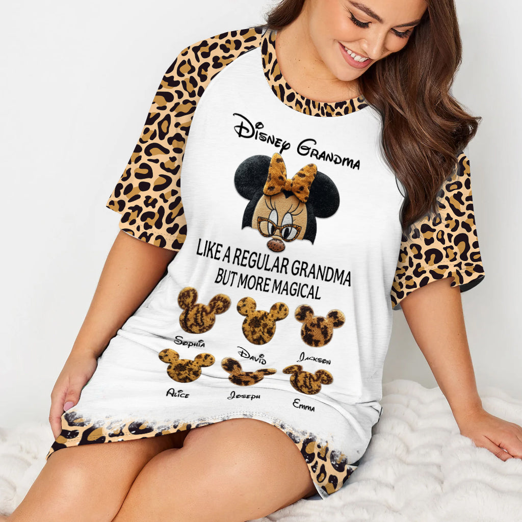 Magical Grandma - Personalized Mouse Sleep T-shirt Dress