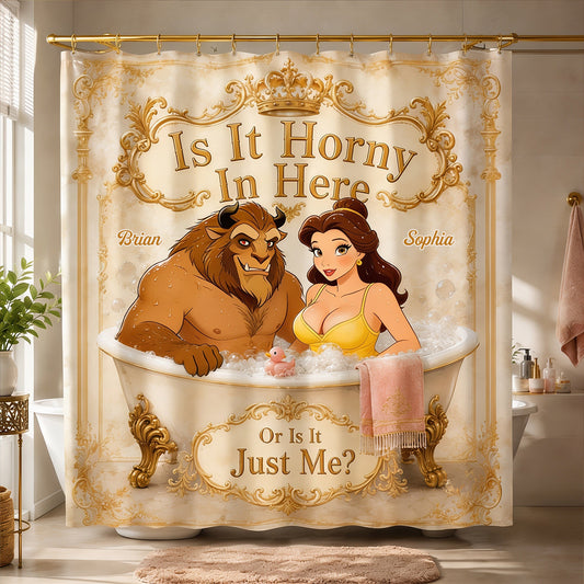 Beauty The Beast - Personalized Beauty And The Beast Shower Curtain